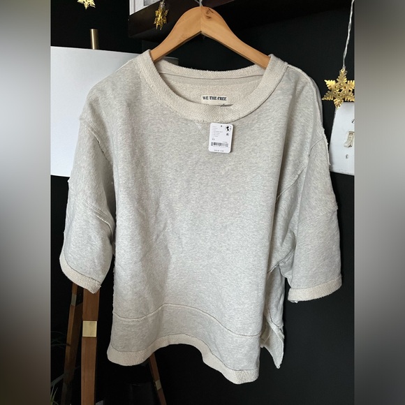 NWT FREE PEOPLE WE THE FREE Cityscape Pullover In Heather Grey MSRP $98 Size XS - Picture 7 of 10